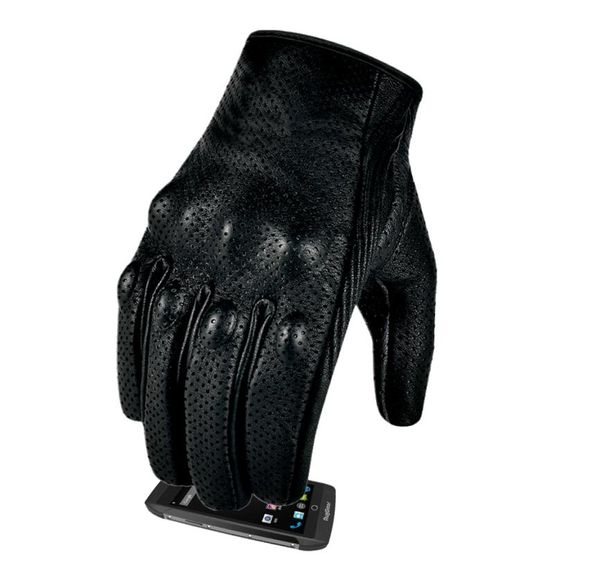 Nuevos guantes de moto de moto de piel de cabra premium de cuero completo de la pantalla táctil de la pantalla táctil de la pantalla del dedo de la pantalla del dedo del motor del motor del motor para hombres protegido4624959