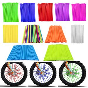 Nouvelle moto 72pcs Rimer Rim Spoke Wrap Kit Couverture de peau pour le motocross Dirt Pit Bike Enduro