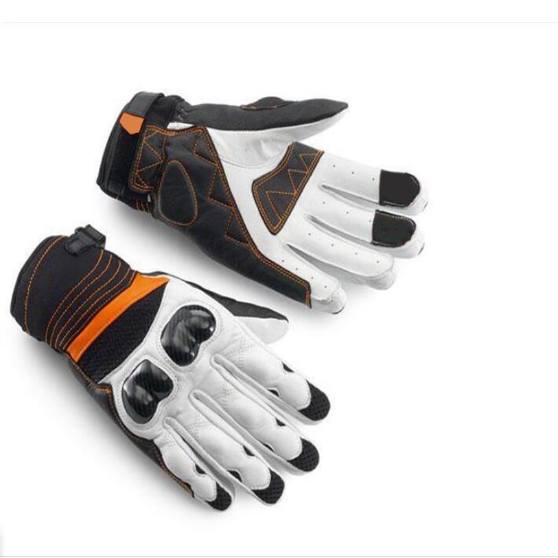 Nouveaux ventilateurs de moto course gants en fibre de carbone moto équitation gants anti-chute respirants255S
