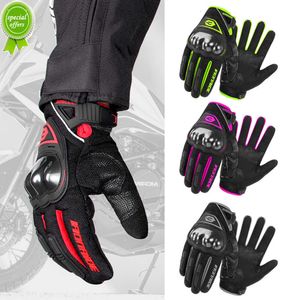Nouveaux gants de moto d'été écran tactile respirant alimenté moto course équitation vélo gants de protection hommes Cycl gants