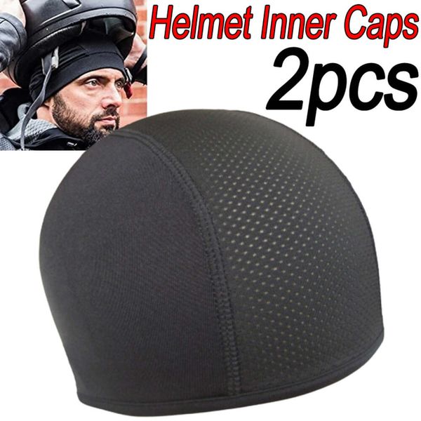 Nouveau casque de moto casquettes intérieures cagoules respirant cyclisme séchage rapide mèche refroidissement chapeau universel hommes femmes sport dôme casquette