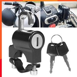 Nouvelle serrure de casque de moto antivol casque de vélo serrures de sécurité avec 2 clés et outil d'installation