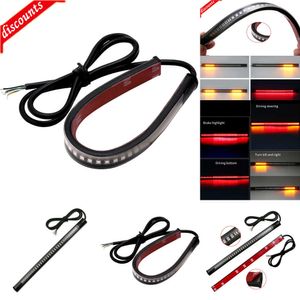 Nouveau éclairage de moto 48LED barre lumineuse de moto bande clignotant arrière DRL ambre blanc Moto clignotant anneau fourche bande lampe clignotant clignotant 12V