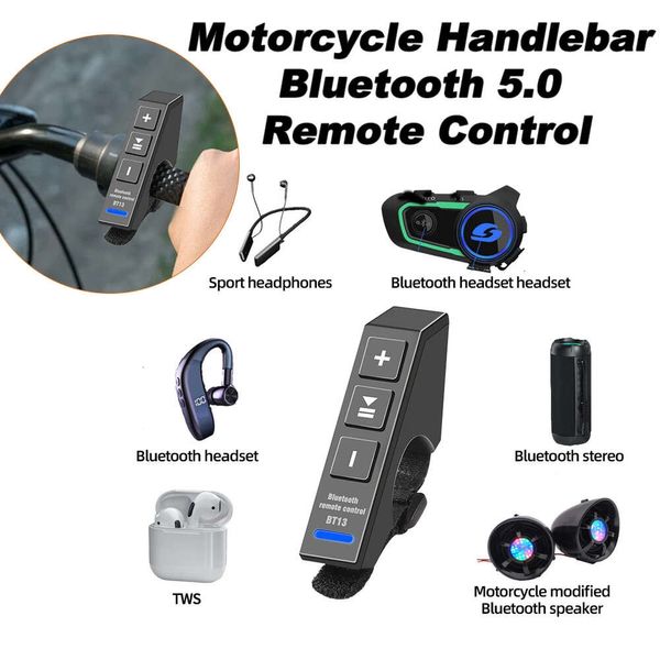 Nouveau bouton multimédia de moto télécommande volant lecteur de musique contrôleur casque télécommande pour téléphone IOS Android