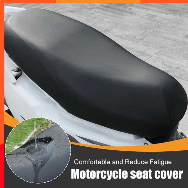Nueva cubierta de asiento de lluvia para motocicleta, cubierta de sillín impermeable Flexible Universal, negro, 3D, polvo, UV, protección solar, accesorios para motocicleta