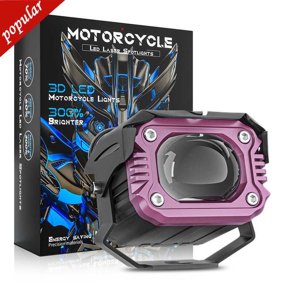 Nouveau projecteur de moto voiture antibrouillard 20W blanc jaune stroboscope Laser phare modifié LED projecteur phare projecteur lumière