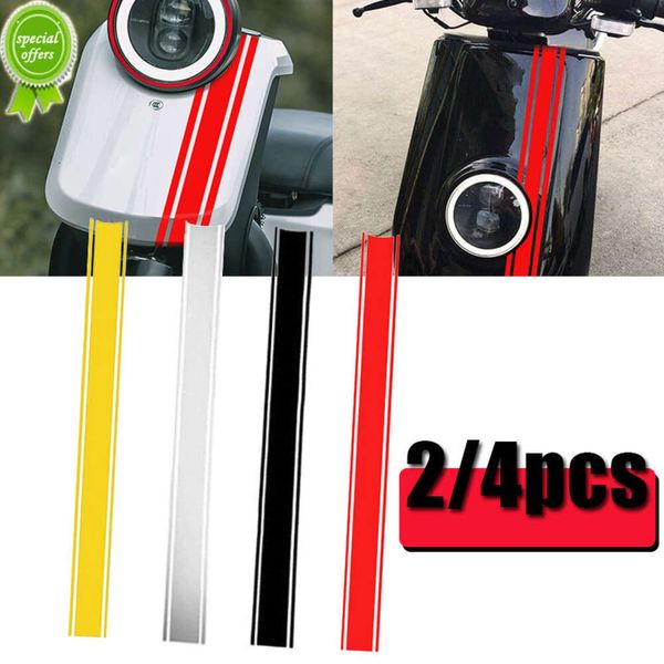 Nouveau autocollant de moto carénage de réservoir rayures de capot autocollant de course en vinyle à fines rayures accessoires de décoration uniques et attrayants