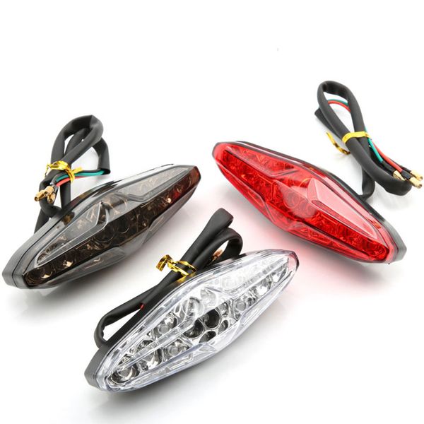 Feux arrière de moto universels lampe de freinage arrière Led 12 v avertissement feu arrière feux de course accessoires modifiés