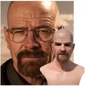 Nueva película celebridad máscara de fiesta de látex Breaking Bad Professor Mr. White disfraz realista Halloween Cosplay accesorios máscaras