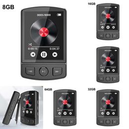 Nieuwe MP3-speler Draagbare Sport Clip Walkman HiFi-geluid Bluetooth-compatibel 5.2 Mini-muziekspeler 1,8 inch scherm met FM-radio E-Book