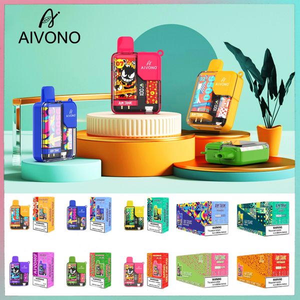 Puff original 9500 Puff Aivono 9500 Lost Mary Jetable Vape Pod E Cigarette avec écran d'affichage de verrouillage pour enfants Stylo vaporisateur de tabac prérempli Europe