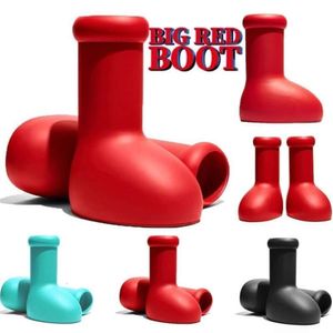 Nouveau MSCHF Hommes Femmes Bottes de pluie Designers Big Red Fond épais Plate-forme en caoutchouc antidérapante Bootie Mode Astro Boy Taille 35-44 GW4 Triple Black Sneakers