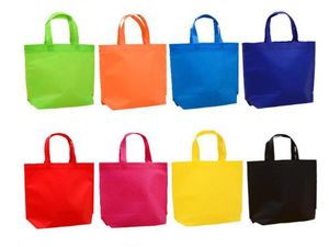 Nieuwe multi-color niet-geweven boodschappentas opvouwbare herbruikbare boodschappentassen handige bakken tas winkelen draagtas geschenken opbergtassen