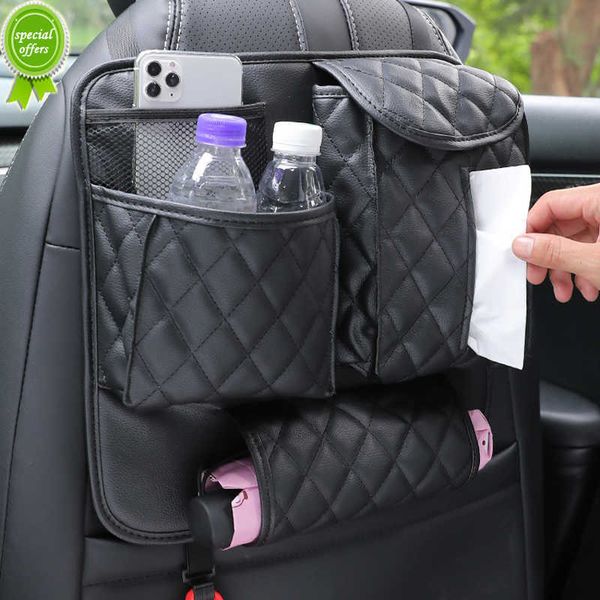 Nouveau sac de rangement de voiture multifonction siège arrière sac suspendu support pour téléphone boîte de rangement de poche accessoires organisateur de débris rangement rangé