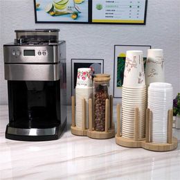 Nouveau support de tasse jetable multifonction en bois pour les salons de Buffet, ménage cuisine Bar bureau extracteur de tasse Vertical nouveau