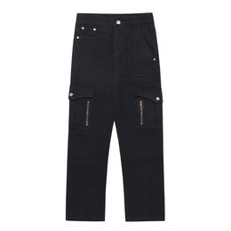 Nouveau Pantalon décontracté multi-poches pour hommes pantalon Cargo tactique militaire vêtements de fond en plein air jean noir