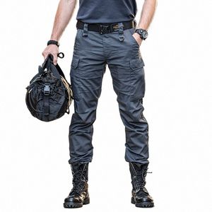 Nouveau pantalon tactique multi-poches pantalon cargo imperméable hommes militaire SWAT combat armée pantalon hommes résistant à l'usure travail Joggers e9aw #