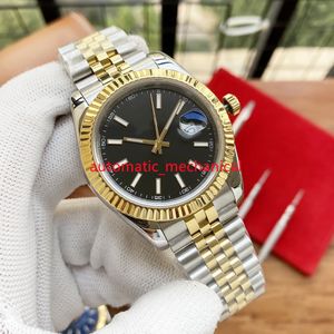 Nieuwe multicolor wijzerplaat heren Watch 41 mm 126334 roestvrij staal tweekleurig jubileum automatisch mechanisch waterdichte waterdichte saffier luxe polshorloges AR358