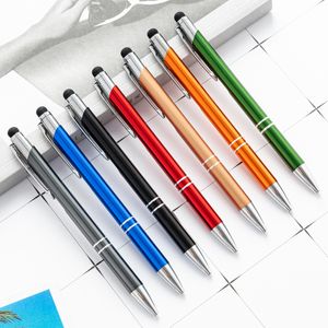 Nouveau stylet à bille multifonction stylo à écran tactile doux 2 en 1 avec logo personnalisé stylos à bille en métal