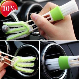 Nouveau nettoyeur de ventilation de voiture multifonction, Mini plumeau de ventilation en microfibre à Double extrémité, housse en tissu amovible, brosse de nettoyage Portable pour voiture