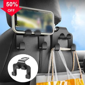 Nouveaux crochets de siège arrière de voiture multifonctions Double support pour téléphone sac suspendu sacs à main de stockage accessoires intérieurs sûrs et sans odeur