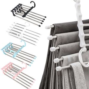 Nieuwe multifunctionele hanger opvouwbare broek opbergrek kleerorganisator hangers besparen kledingkastruimte slaapkamer kasten organisator