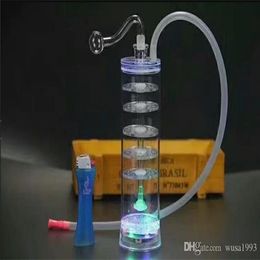 Nouveau narguilé acrylique multicouche gros bongs tuyaux de brûleur à mazout conduites d'eau tuyaux en verre plates-formes pétrolières fumer