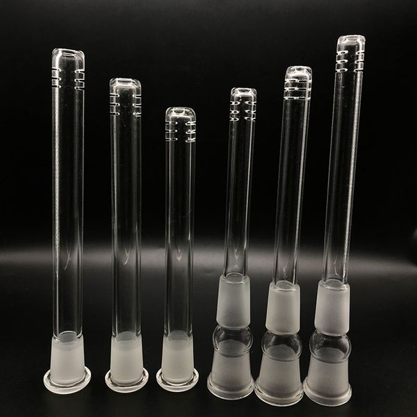 Accessoires de narguilé Plusieurs tailles Bangs en verre Tuyaux d'eau à tige inférieure 18-14mm 14mm 18mm pour tuyau Dab Plate-forme pétrolière Beaker Bong