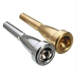 Nieuwe muze 3c /5c /7c maat kogelvorm mega rijke toon trompet mondstuk goud en zilver