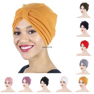 Nouveau chapeau Hijab musulman plissé Turban indien femmes foulard Islam perte de cheveux tête écharpe Wrap Bonnet chimio casquette
