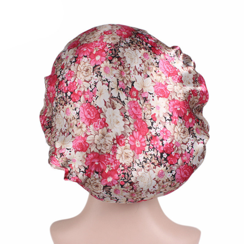 Hårförlusttillbehör Nya muslimska kvinnor bred stretch Silk Satin Headwear Head Wrap