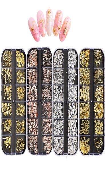 Nouvelles décorations d'art nail art 3D Crystal AB RHINESTONE PERS LES NOIDS CHARM DIY GOLD Silver Rose Gold Rivet Nails Bijoux Accessoires 6234565