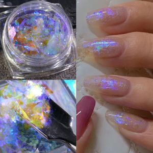Appuyez sur les ongles paillettes d'ongles lumière polarisée japonaise Opal Mirage cristal de glace réfléchissant poudre de velours de neige rêve d'échelle de glace Highlight