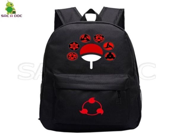 Nueva mochila de mochila Narutoanime mochilas negras de anime