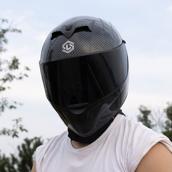 Nuevos cascos de motocicleta con certificación estándar nacional 3C con lentes duales para hombres y mujeres, cascos completos con Bluetooth, carreras en las cuatro estaciones