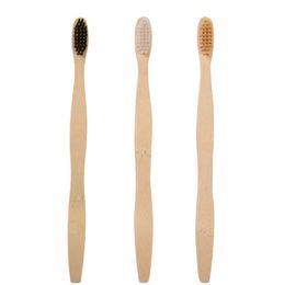 Brosses à dents en bambou naturel Brosse à dents à poils doux portables Brosses écologiques Outils de soins de nettoyage buccal