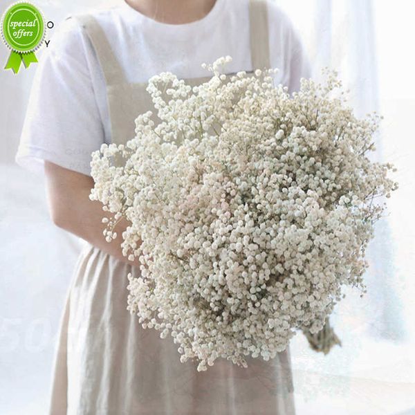 Nouvelles fleurs séchées naturelles préservées Gypsophile paniculata Baby's Breath Flower Bouquet Wedding Home Decor pour photo accessoires décoration