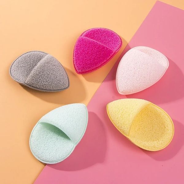 Nouveau exfoliant le visage de visage Nettoyage Nettoyage Pouffle Sponge Déposé profond au bandeau noir Éponges cosmétiques outil propre pour le visage pour nettoyer la bouffée Sponge