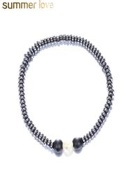Neue Natürliche Unregelmäßige Hämatit Armband Männer Mode Schwarz Geometrische Stein Perlen Elastizität Seil Armbänder Für Frauen Mann Personaliz7941671