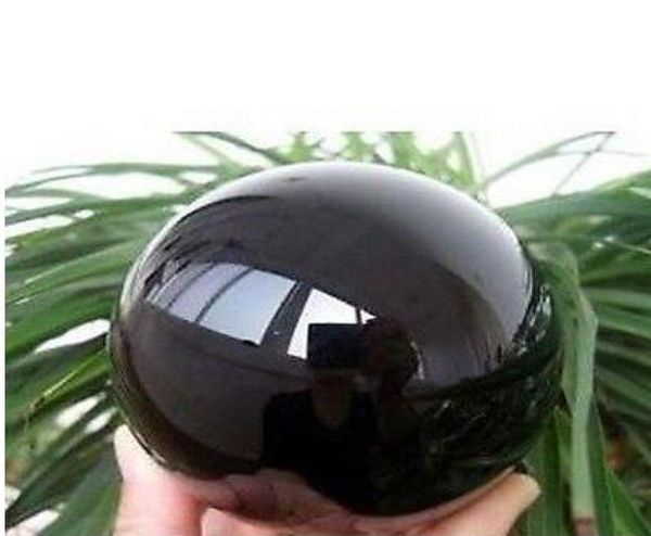 Nouvelle boule de sphère en cristal poli en obsidienne naturelle 60MMStand05885793