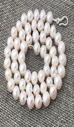 NOUVEAU Collier de perles d'eau douce blanc Natural White 910 mm 1801236044224