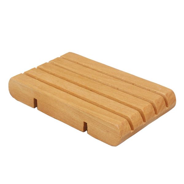 Platos de madera natural Soporte de la bandeja de la bandeja de lavado de la ducha Soporte de almacenamiento de la placa de baño Caja de baño Accesorios para el hogar