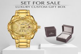 Nuevo Naviforce Brand Luxury Men Watches Men039s Reloj de cuarzo impermeable con el reloj masculino con caja para Relogio Masculi5301196