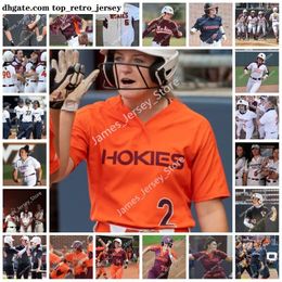 Nieuw NCAA College Virginia Stitched Wears Tech 2022 Hokies softbal honkbalshirt VT 2 Jayme Bailey 3 Keely Rochard 4 Darby Trull 5 Je