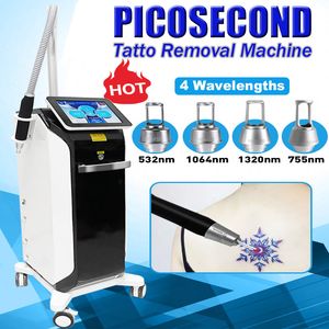 Nieuwe Nd Yag-lasermachine voor tattoo-verwijdering Q Switched Spot Sproet Elimineren pigmentatiebehandeling 4 golflengten Salon Thuisgebruik Picosecond-apparatuur