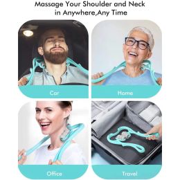 Nieuwe nekmassager Roller, nekroller, nek- en schoudermassager met 6 ballen massagepunt, nekpijnontlasting massager