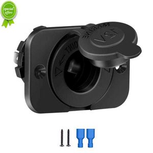 Nieuwe nieuwe 12V-24V autoladeradapter Sigarettenaansteker Lichter Socket Waterdicht stopcontactrol voor mariene motorfiets ATV