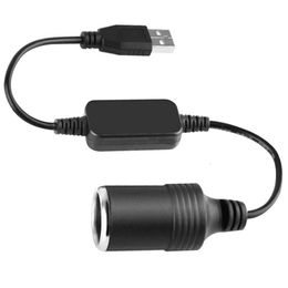 Nieuwe nieuwe 1pc 5V 2a USB tot 12V Sigarettenaansteker Socket USB mannelijk voor vrouwelijke sigarettenaansteker Adapter Converter Car Electronics Accessories