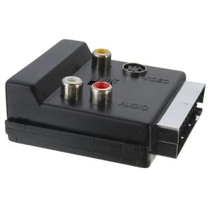 NIEUW NIEUWE 1PC SCART RGB MANNEN TO VROUWEN -VIDEO 3 RCA AUDIO AV TV TV CONNECTOR ADAPTER CONVERTER NUTTSSEN VOOR SCART RGB ADAPTER