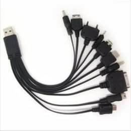 NUEVO 1 PCS 10 en 1 Micro USB Multi cargador Cable USB para teléfonos móvil